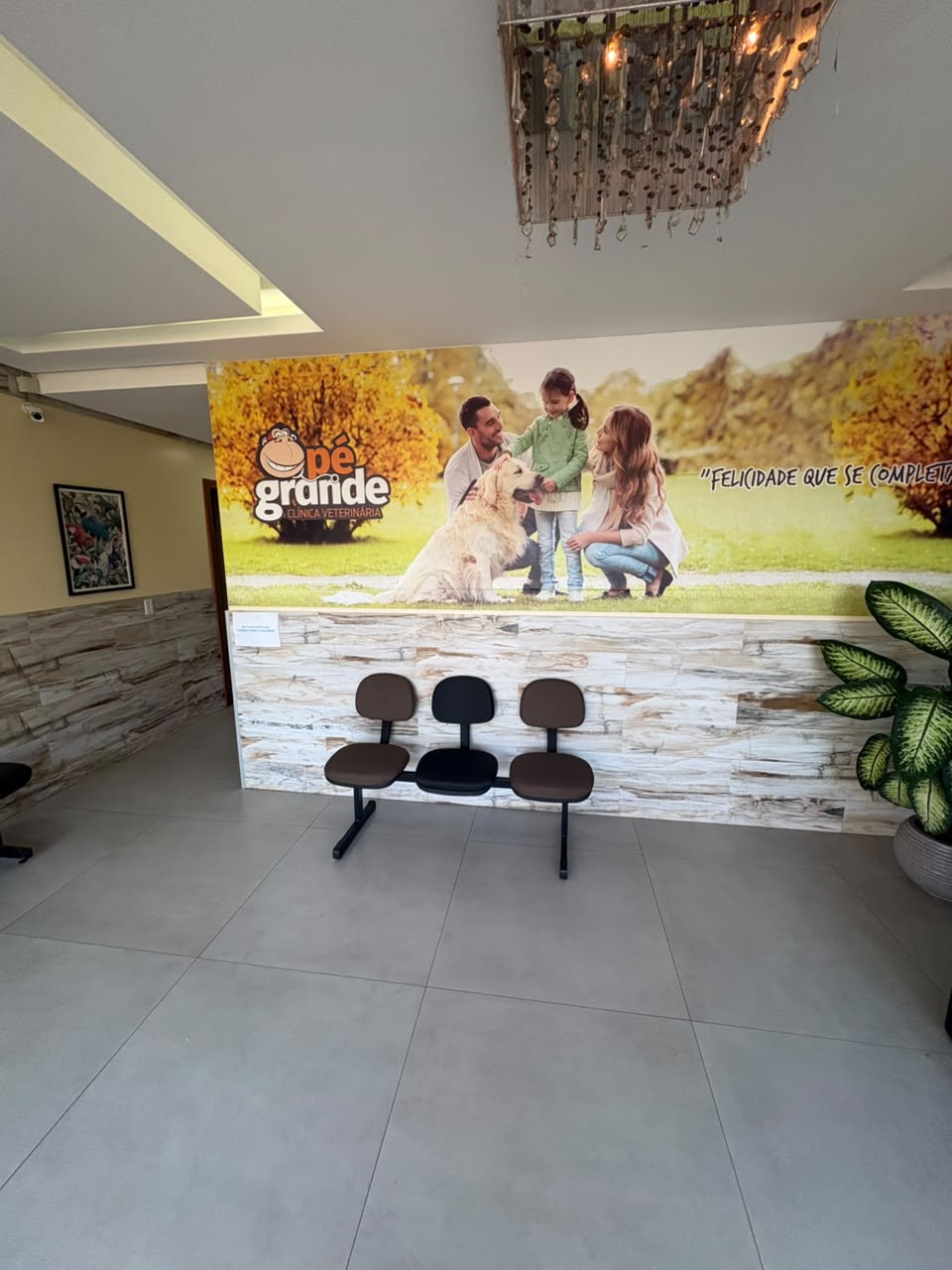 Sala de espera da clínica veterinária