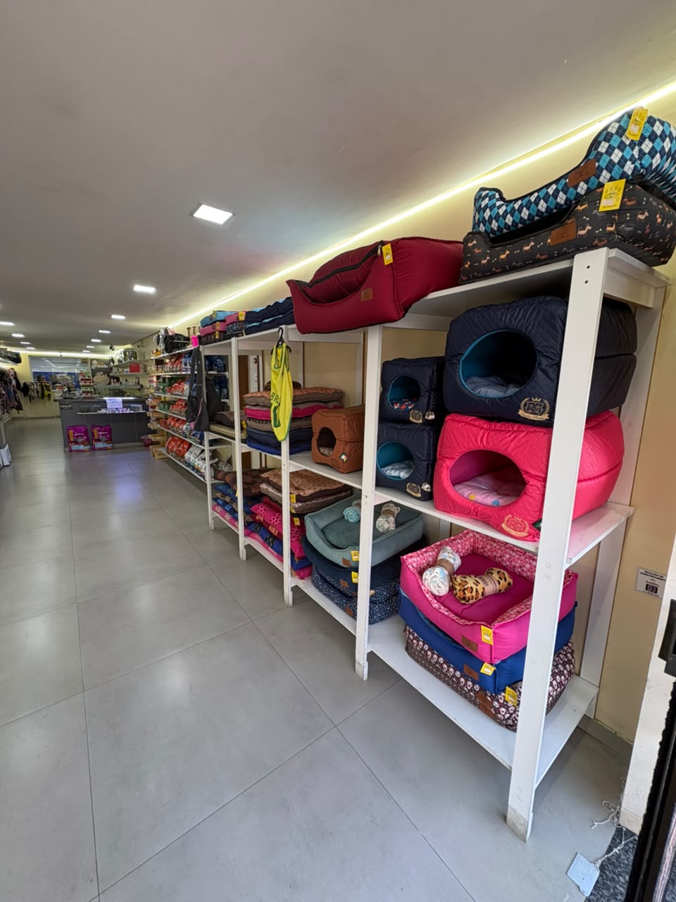 Caminhas para pets na loja